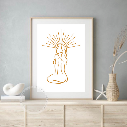 Mindful Mind Goddess I - Gold