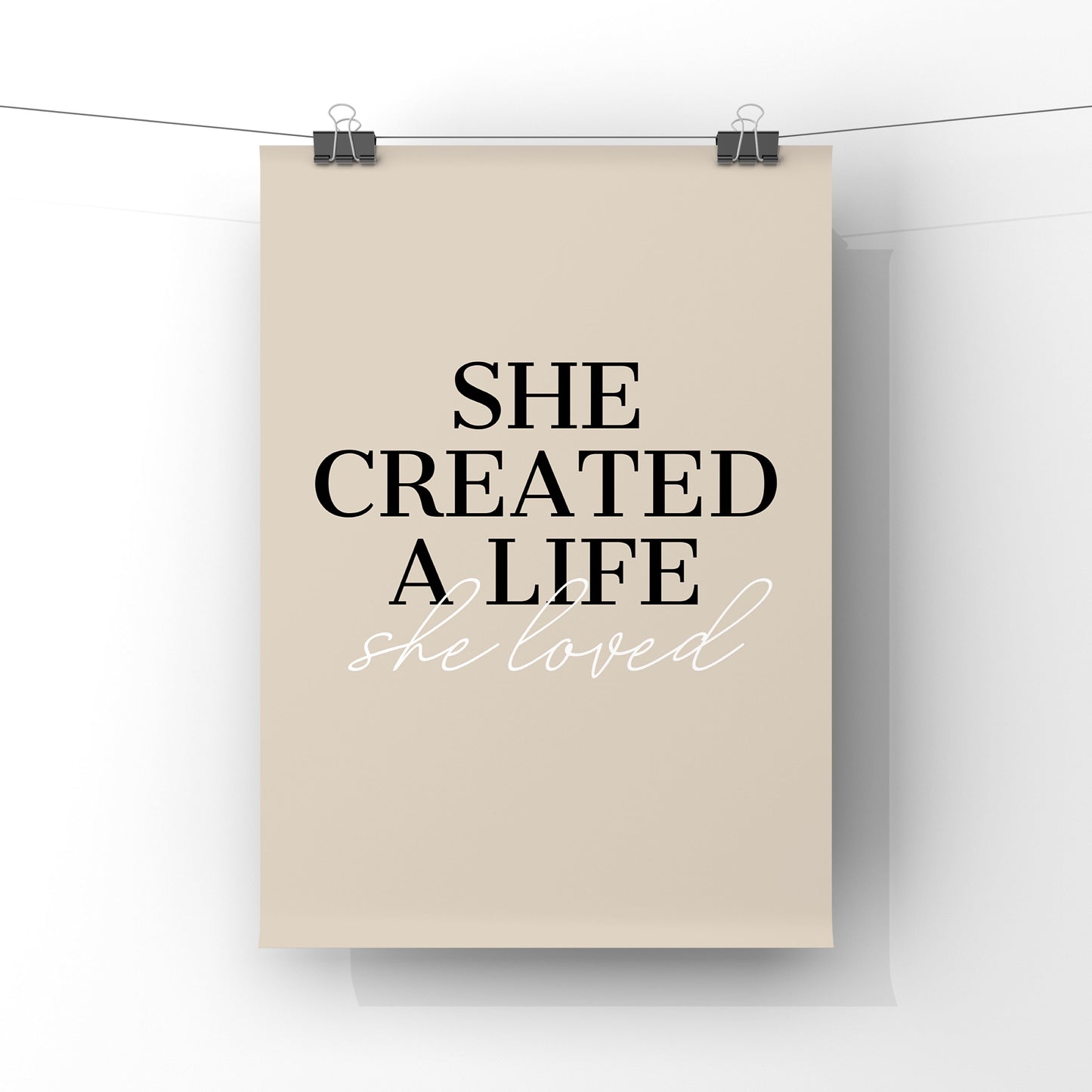 She created a life she loved (more colour options)