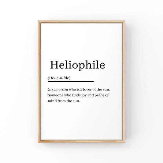 Heliophile - Lover of the Sun