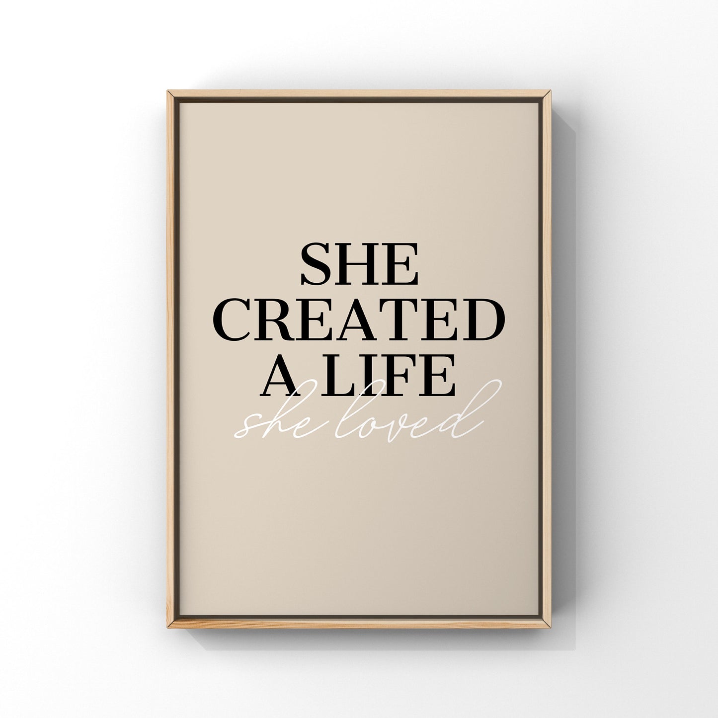 She created a life she loved (more colour options)