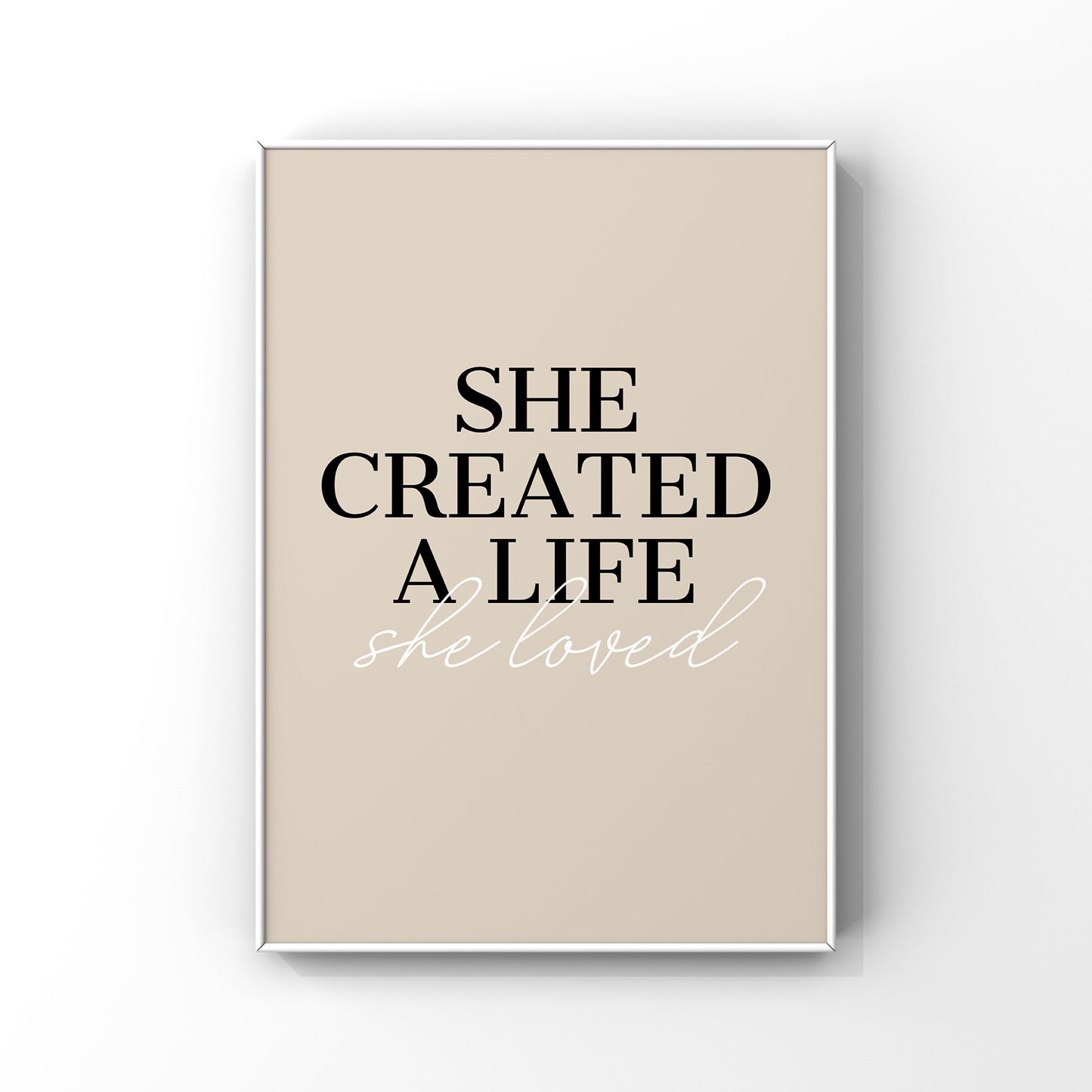 She created a life she loved (more colour options)