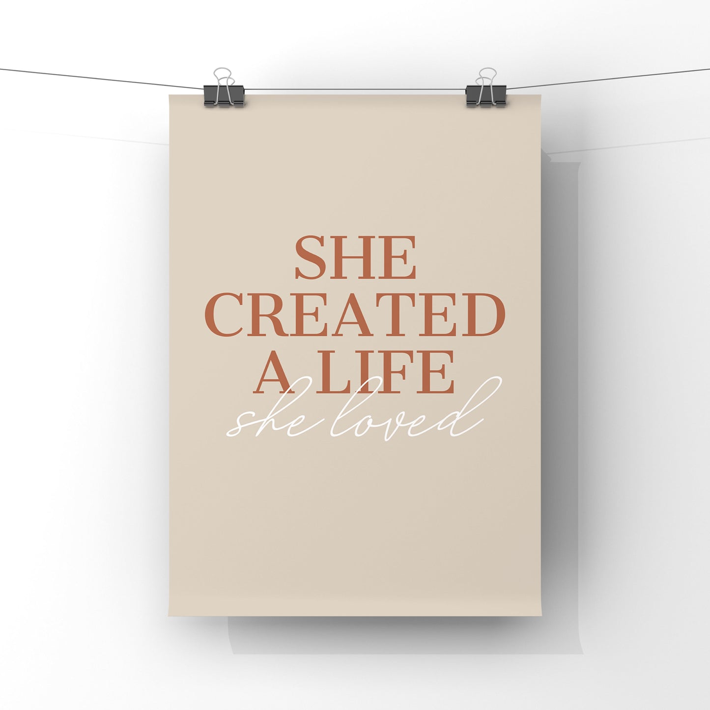 She created a life she loved (more colour options)